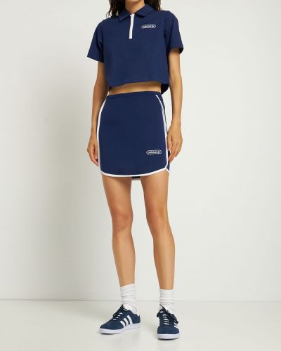Minisukňa Adidas Originals modrá