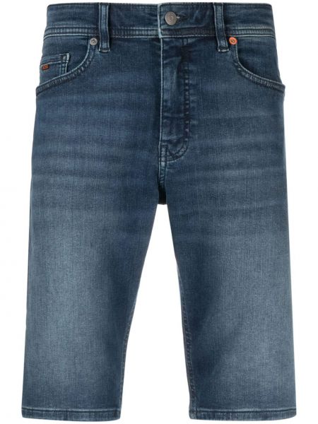 Szorty jeansowe slim fit Boss niebieskie