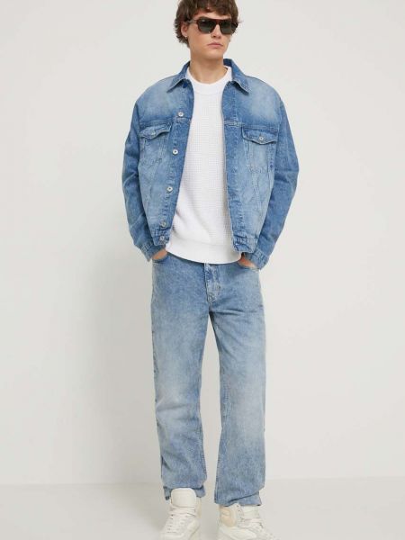 Traper jakna oversized Karl Lagerfeld Jeans plava