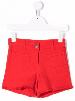 Bomull shorts for jenter Stella Mccartney Kids rød