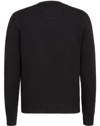 Jersey con bordado de tela jersey Fendi negro