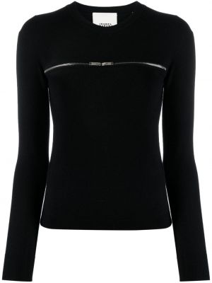 Пуловер с цип Isabel Marant черно
