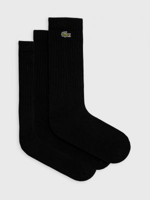 Čarape Lacoste crna