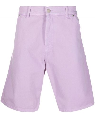 Trykt jeans-shorts Msgm lilla