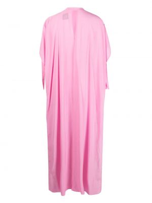 Sukienka długa z kokardką Fisico różowa