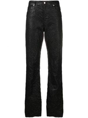 Δερμάτινο παντελόνι με ίσιο πόδι Zadig&voltaire μαύρο