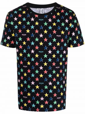 Camiseta de estrellas Moschino negro
