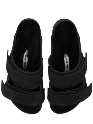 Sandały zamszowe Birkenstock Tekla czarne