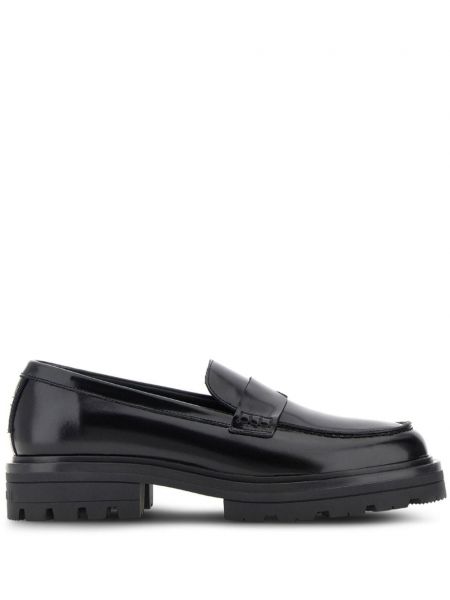 Læder loafers Hogan sort