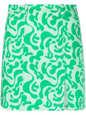 Φούστα mini με σχέδιο Miyette πράσινο