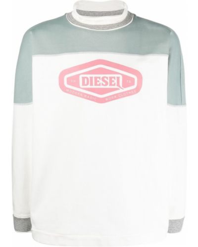 Trykt sweatshirt Diesel hvit