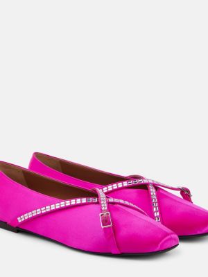 Szatén balerina cipők D'accori rózsaszín