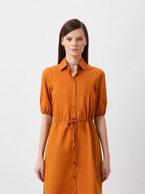 Платье-рубашка Patrizia Pepe коричневое