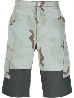 Pantaloncini cargo con stampa camouflage Oamc blu