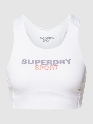 Biustonosz z nadrukiem Superdry Sports biały
