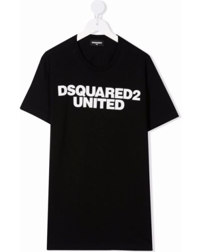 Trykt t-skjorte for jenter Dsquared2 Kids svart