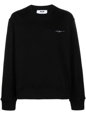 Sweatshirt mit stickerei aus baumwoll Msgm schwarz