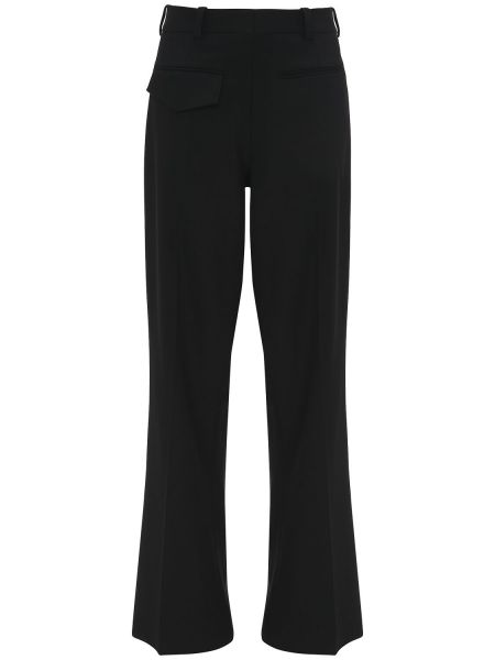 Spodnie wełniane Victoria Beckham czarne