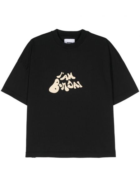 T-shirt aus baumwoll Bonsai schwarz
