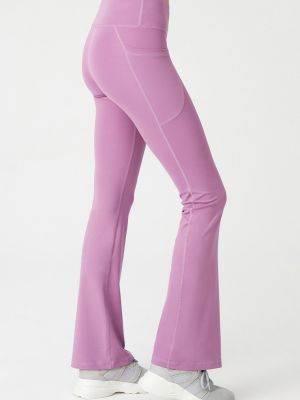 Pantaloni sport cu talie înaltă Los Ojos violet