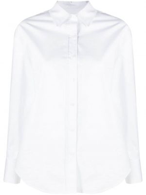 Памучна риза Calvin Klein бяло