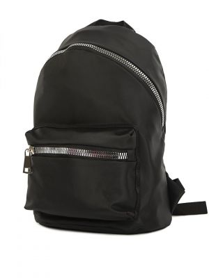 Атласный рюкзак на молнии Bagmori черный