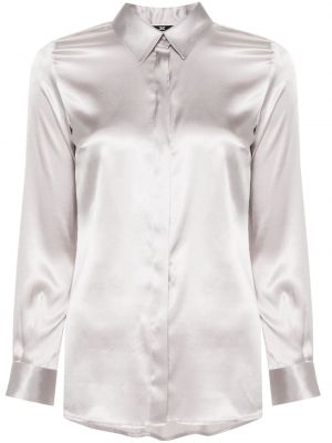Плисирана блуза Elisabetta Franchi сиво