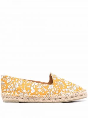 Trykt floral espadrillos Castañer gul