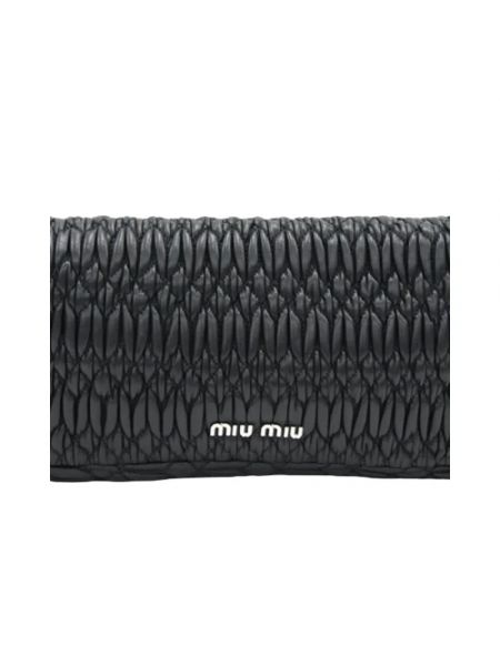 Bolsa de hombro de cuero Miu Miu Pre-owned negro