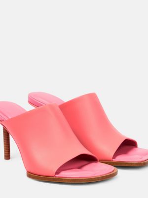 Кожаные туфли Jacquemus розовые