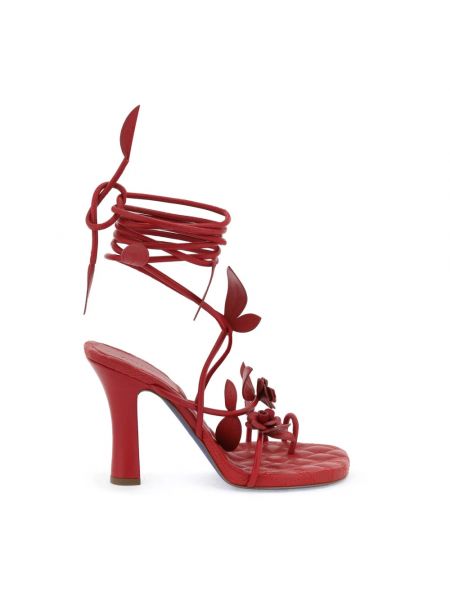 Czerwone sandały Burberry