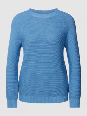 Dzianinowy sweter bawełniany Weekend Max Mara niebieski