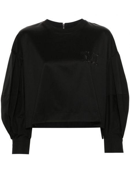 Sweatshirt mit stickerei aus baumwoll Max Mara schwarz