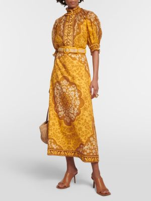 Pamučna maksi suknja s cvjetnim printom Zimmermann
