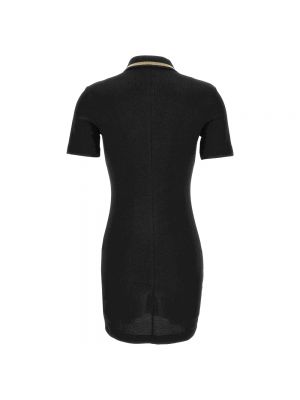 Haftowana sukienka mini Versace Jeans Couture czarna
