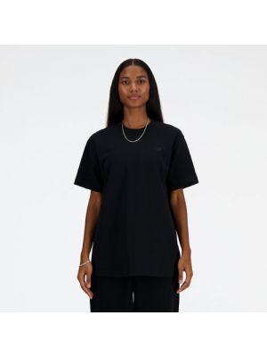 T-shirt en coton en jersey New Balance noir