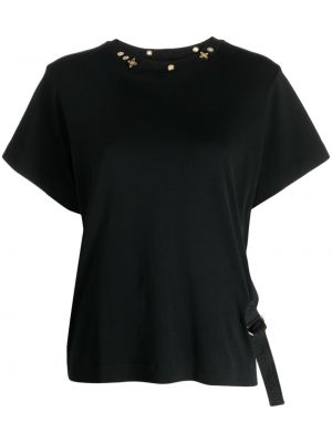 Kokvilnas t-krekls Louis Vuitton melns