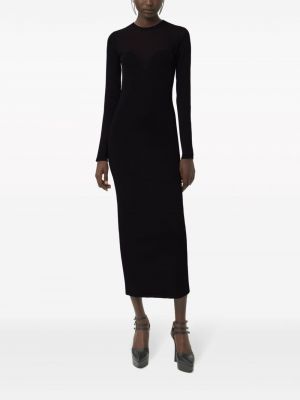 Průsvitné večerní šaty Nina Ricci černé