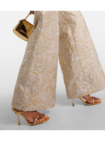 Pantaloni cu talie înaltă Stella Mccartney auriu
