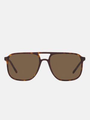 Мужские солнцезащитные очки-авиаторы из ацетата гаваны Dolce & Gabbana коричневый