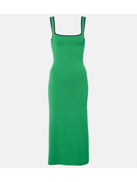 Μίντι φόρεμα Staud πράσινο