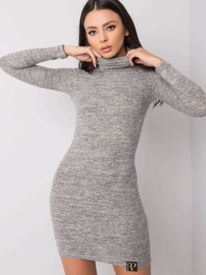 Melanžové šaty Fashionhunters šedé