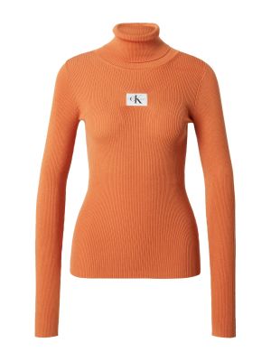 Пуловер slim Calvin Klein Jeans оранжево