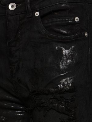 Skinny džíny s vysokým pasem Rick Owens černé