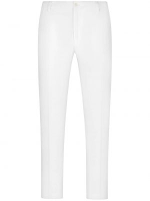 Kalhoty s výšivkou Dolce & Gabbana bílé