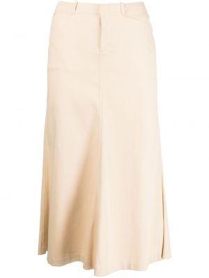 Bavlnená midi sukňa s nízkym pásom Ralph Lauren Collection