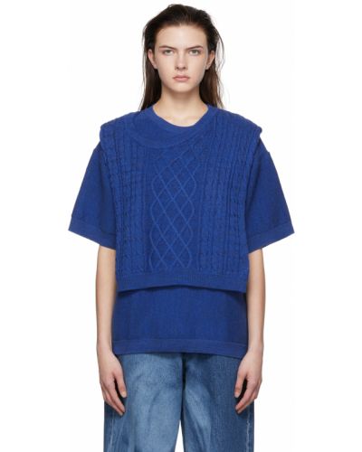 Sweter bawełniany Ader Error, niebieski