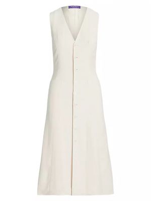 Индивидуальное платье Berke из льна и шелка Ralph Lauren Collection, butter