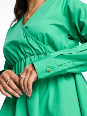 Платье-рубашка Influence зеленое
