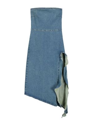 Džínsové šaty Bershka modrá